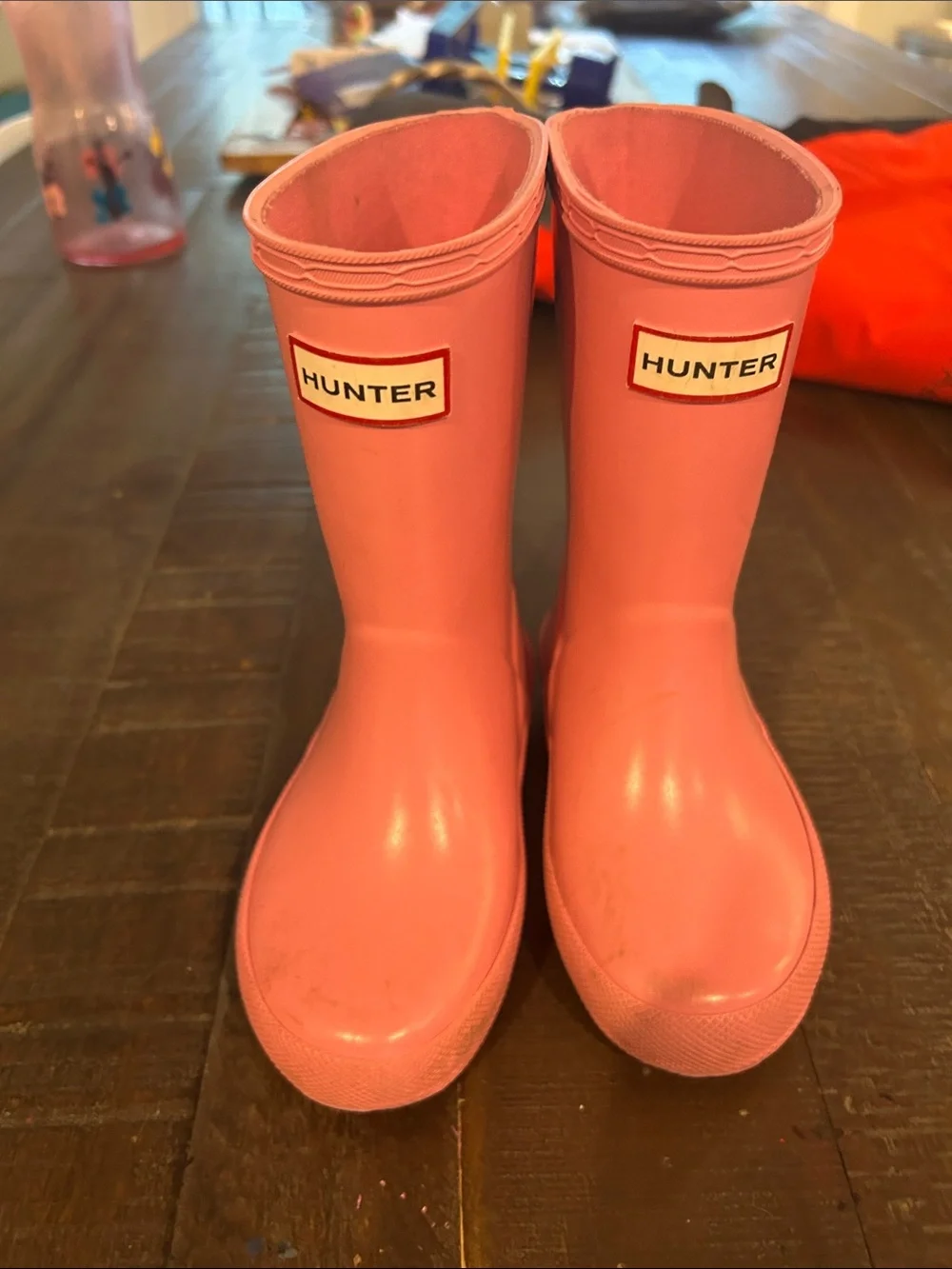 Hunter Pink Kids' Rain Boots & Tan kids Uggs comes as a bundle size 8 ( toddler)